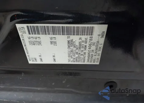 2018 Nissan Maxima 3.5 Sl from USA, damaged, VIN 1N4AA6AP6JC406788